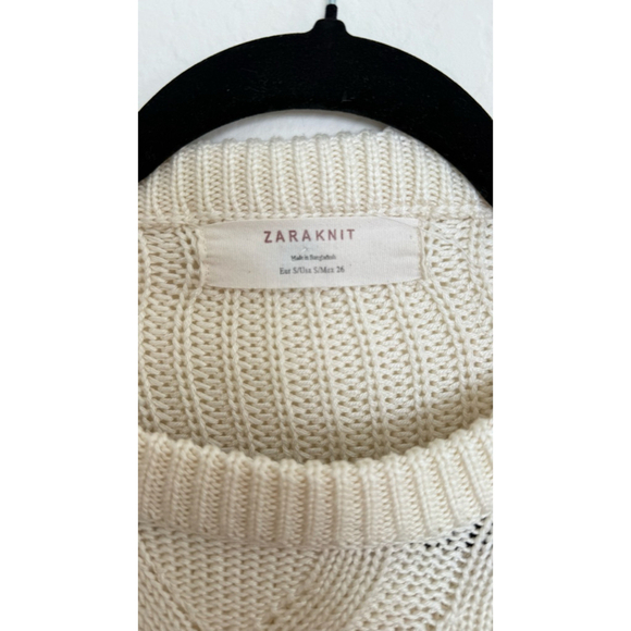 ZARA Knit Sweater – Size S, Cream/ Beige, Retail Price $98 - Picture 3 of 8